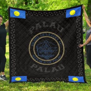 Palau Polynesian Quilt Grey Love Style J11 Quilt  Quilt